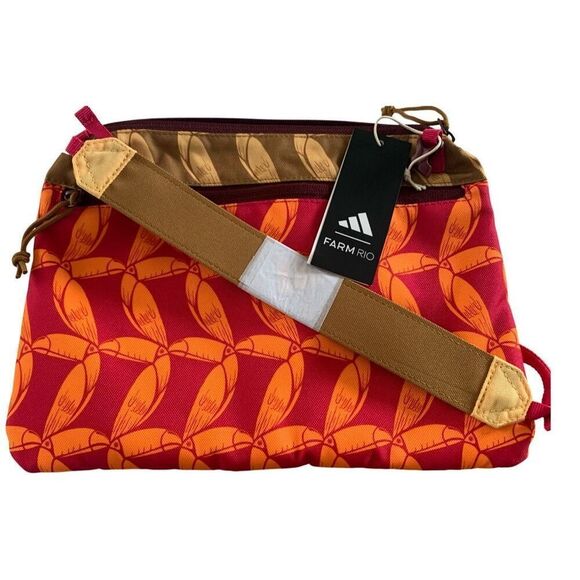 adidas x FARM Rio Crossbody Bag - Multicolor Gold Ochre Pink - Picture 2 of 6